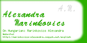 alexandra marinkovics business card